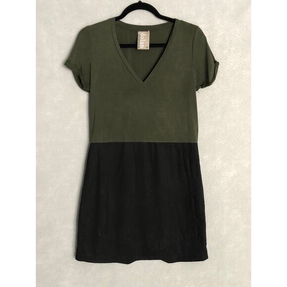Dolan Left Coast Collection Women's XS V-neck Color Block Dress - Picture 1 of 7